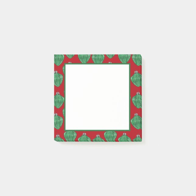 Grönt Glas Ornaments - Red Notes Post-it Block (Framsida)