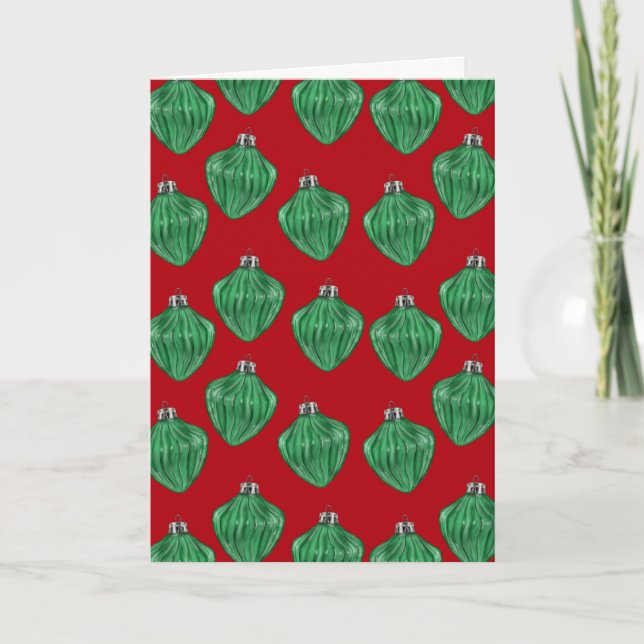 Grönt Glasprydnadsföremål - Rött kort (Framsida)