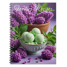 Grönt glass med syrenblommor Foodies Recept Anteckningsbok