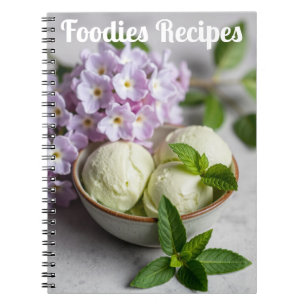 Grönt glass med syrenblommor Foodies recept Anteckningsbok
