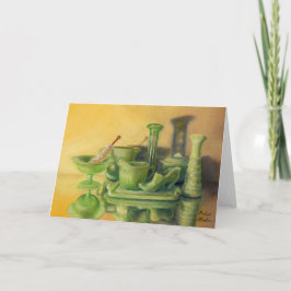 "Grönt Glassware" Kort