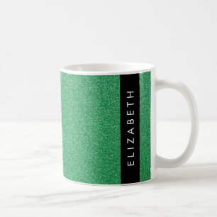Grönt Glitter, Glitter, ditt namn Kaffemugg