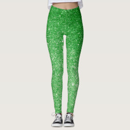 Grönt Glitter Glitz & Glam, mousserande Leggings