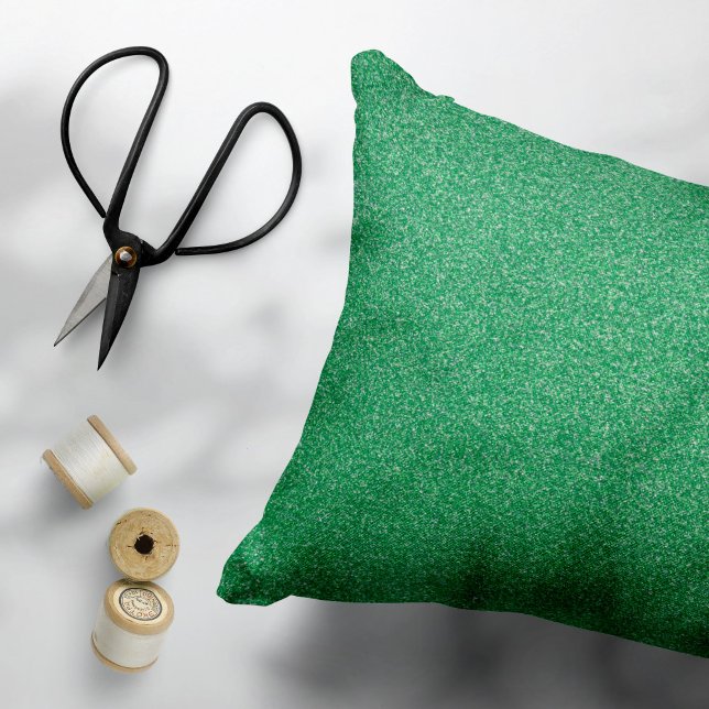 Grönt Glitter, Gnistra, Glitter Prydnadskudde (Skapare uppladdad)