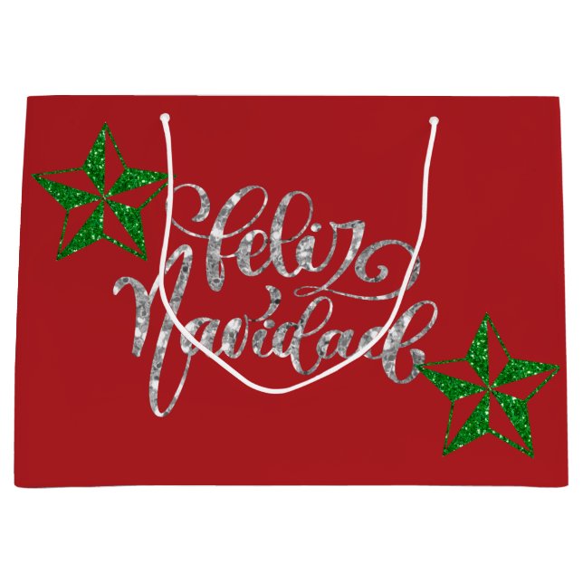 Grönt Glitter julstjärna (Framsidan)