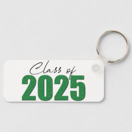 Grönt Glitter klass 2025 Nyckelring