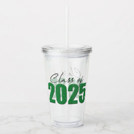 Grönt Glitter klass 2025 Take Away Mugg