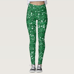 Grönt glitter leggings