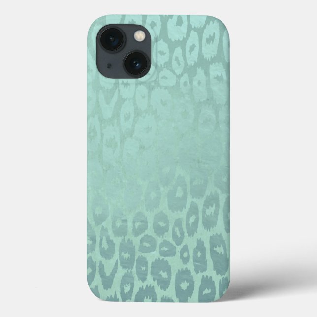 Grönt Glitter Leopard Struktur (Baksida)