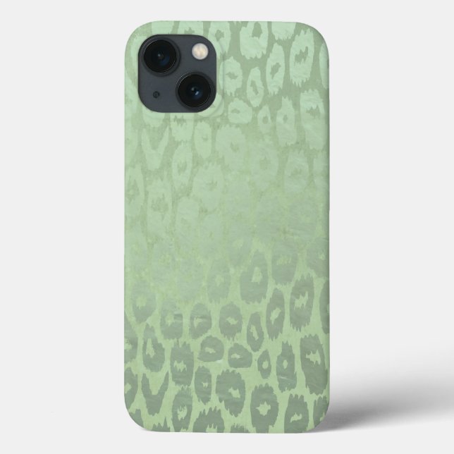 Grönt Glitter Leopard Struktur (Baksida)