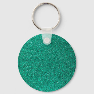 Grönt glitter nyckelring