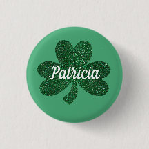 Grönt Glitter Shamrock Klöver St patrick's day