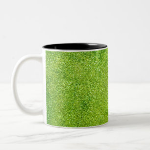 Grönt glitter Två-Tonad mugg
