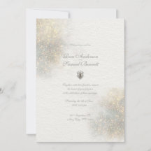 Grönt Glitter Watercolor Shapes Bröllop