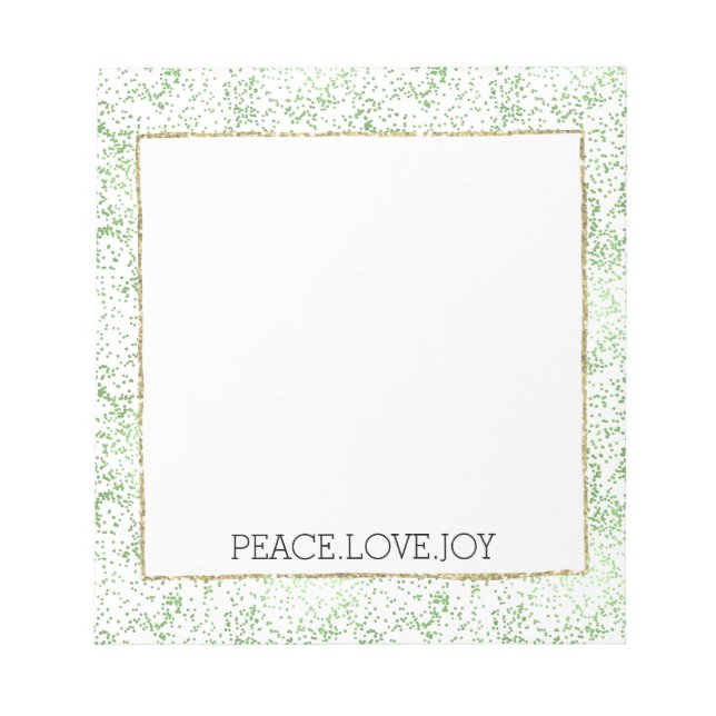 Grönt Gnistra Dots Guld Glitz Anteckningsblock (Framsida)