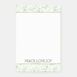 Grönt Gnistra Dots Guld Glitz     Post-it Block