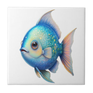Grönt Gnistra Fish Kakelplatta