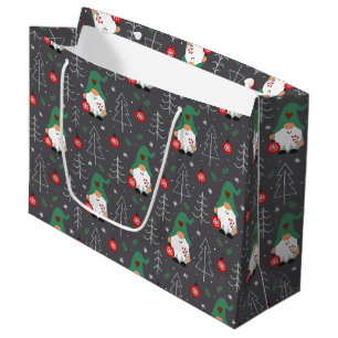 Grönt Gnome Julgran Ornaments Mönster