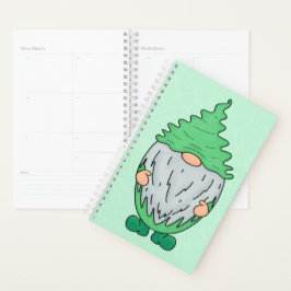 Grönt Gnome Spiral Bound Planner Notebook