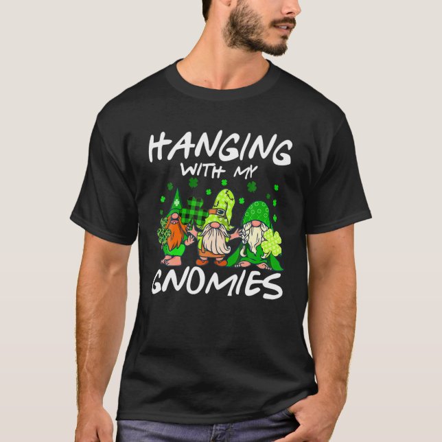 Grönt Gnome-St patricks day med min Gnomie T Shirt (Framsida)