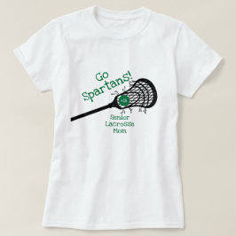Grönt Go Team Lacrosse Mamma T Shirt