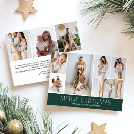 GRÖNT God jul chic 9 Samla ihop multifoto Julkort