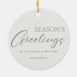 Grönt God jul, fotoutsäsong Julgransprydnad Keramik