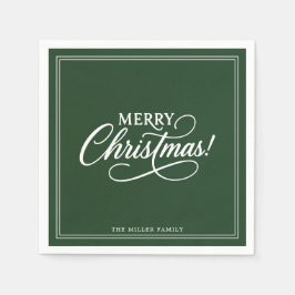 Grönt God jul, helgdag Pappersservett