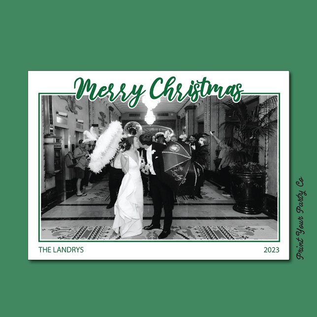 Grönt God jul-kort Julkort (Skapare uppladdad)