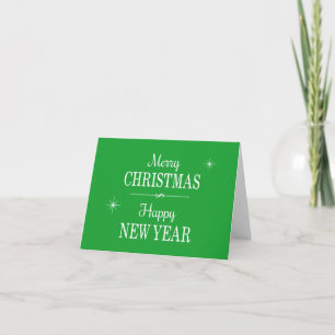 Grönt God jul och Gott nytt år Helgkort