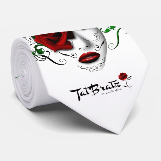 Grönt Goddess Neck Tie Slips (Rullad)