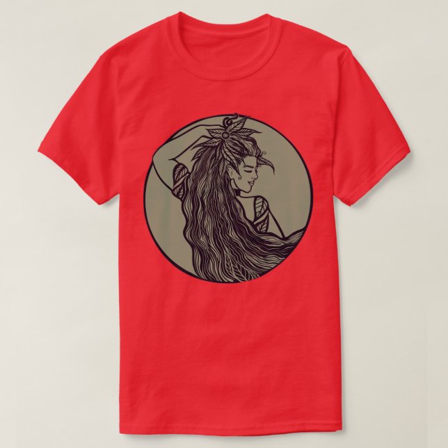 Grönt Goddess T Shirt (Design framsida)