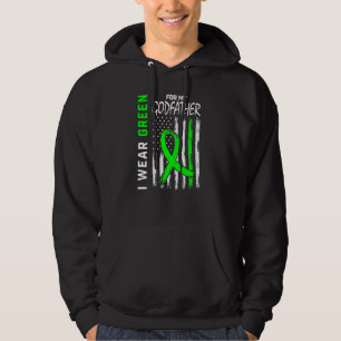Grönt Godfather Kidney Disease Cerebral Palsy Awar Hoodie