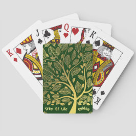 Grönt Golden Livets träd Greenery Foliage Vår Casinokort