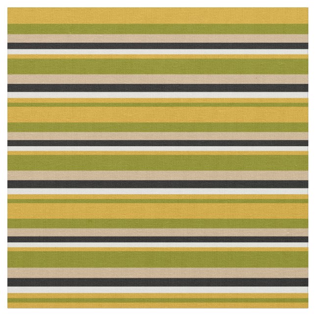 Grönt, Goldenrod, Light Gult, Black and Tan Tyg (Närbild)