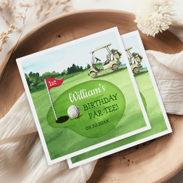 Grönt Golf 1:a födelsedagspresen Pappersservett