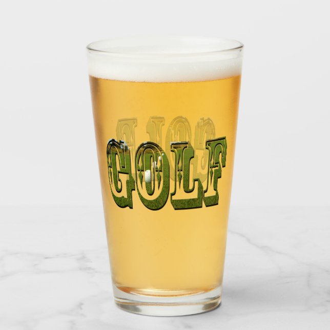 Grönt Golf Bild Logotyp Glaskopp (Framsida fylld)