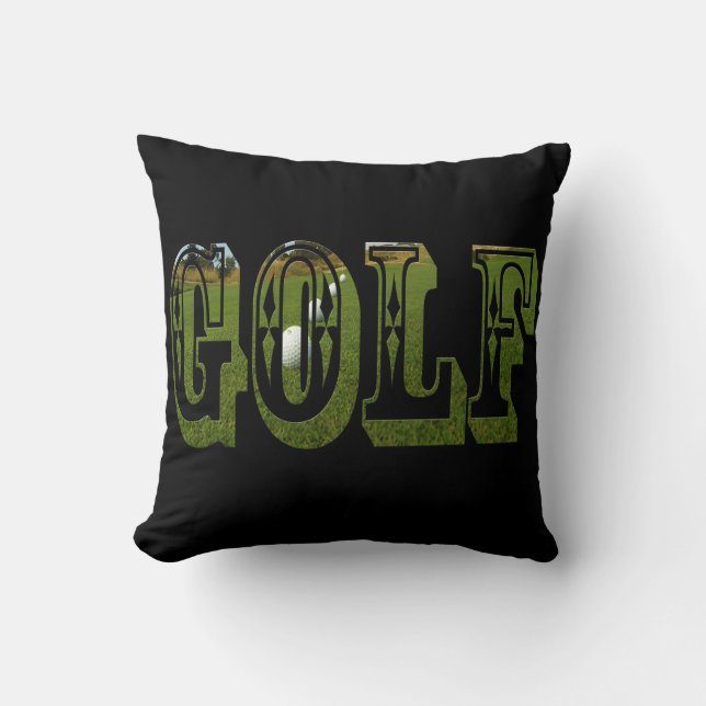 Grönt Golf Bild Logotyp Kudde (Framsida)