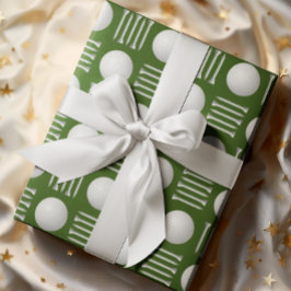 Grönt Golf Boll och Tee Gift Presentpapper