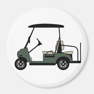 Grönt Golf Cart Magnet