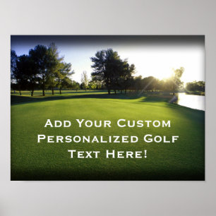 Grönt Golf Course at in Dawn Poster