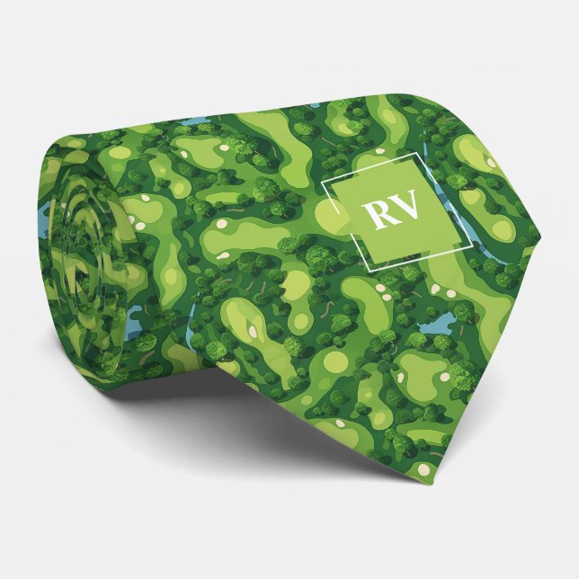 Grönt Golf Course Monogram Slips (Rullad)