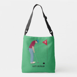 Grönt Golf Thned Crossbody Bag Axelväska