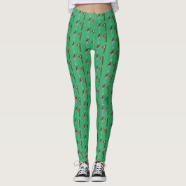 Grönt Golfers Pending Bollar Leggings