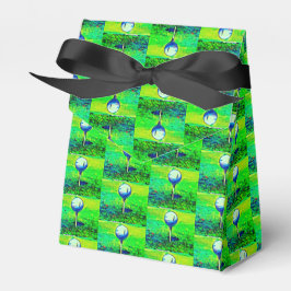 Grönt Golfing Tiled Favor Boxes Presentaskar