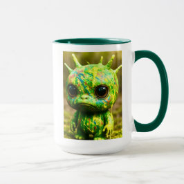 Grönt Goo Monster - Creepy Cute Print Mugg