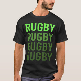 Grönt Gradient Rugby T Shirt