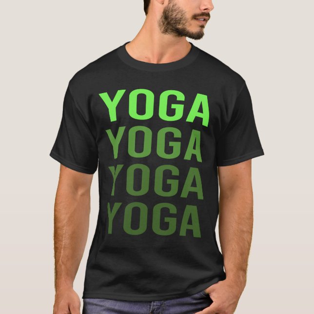 Grönt Gradient Yoga T Shirt (Framsida)