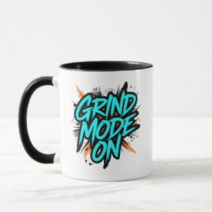 Grönt Graffiti Stil "Slipmode På" Mugg