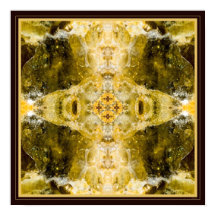 Grönt granat I gemstone fractal-konst poster